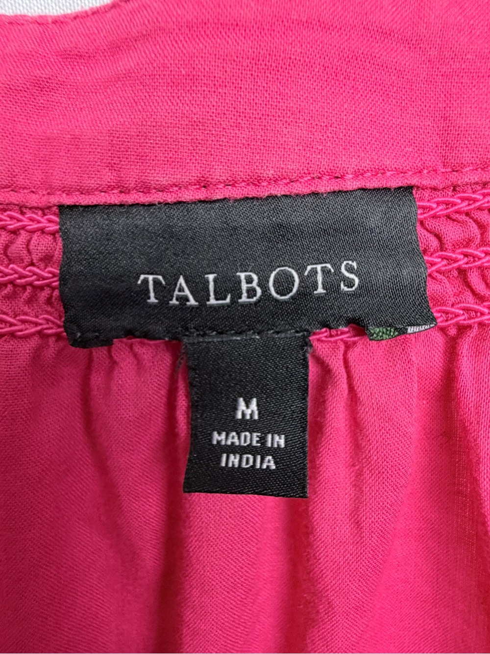 Talbots Fuchsia Button-Front Blouse - Picture 6 of 8